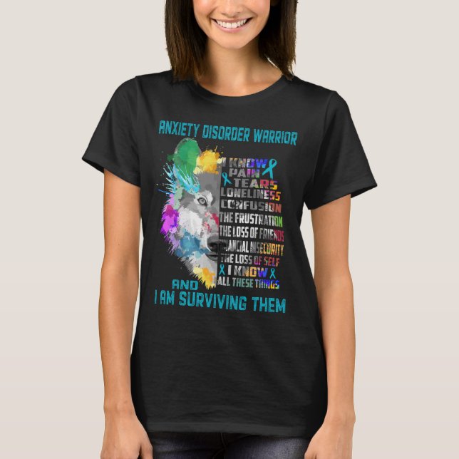 Anxiety Disorder Awareness Ribbon Support Gifts T-Shirt (Vorderseite)