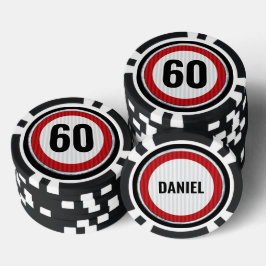 ANY AGE 60th Birthday Speed Limit Sign Pokerchips
