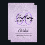 Any Age Birthday Lavender Purple Glitter Paint Einladung<br><div class="desc">An elegant "Any Age" Birthday party Einladung tplate with a modern Lavender Purple Glitter Paint "Look" Motiv and an easy to personalize text. Perfekt for any chance!</div>