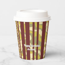 Any Age Camouflage Stripe Birthday