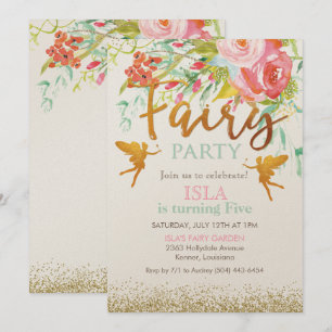ANY AGE - Fairy Party Birthday Invitation