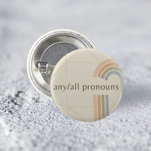 Any All Pronomen modernes minimalistisches LGBTQ-S Button
