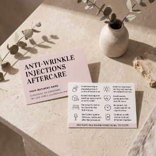 Any Color Anti Wrinkle Injections Aftercare Card