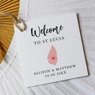 Any Color St. Lucia Wedding Welcome Bag Geschenkanhänger