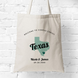 Any Color Texas Map Wedding Welcome Bag, Tragetasche