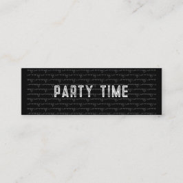 Any Party Time Celebration Hand Out Or Mail Invite Mini Visitenkarte