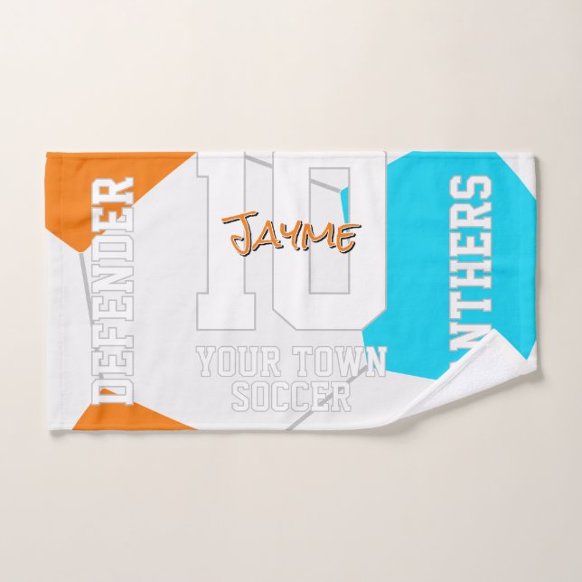 ANY Team-Farben Fußball Athlet Name Handtuch (Handtuch)