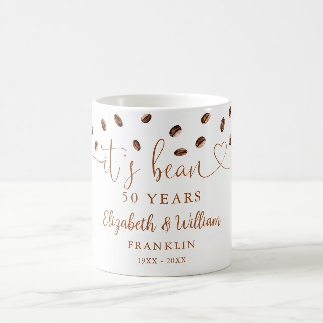 Any Wedding Anniversary Year Coffee Themed Kaffeetasse (Mittel)