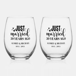 Any Year Anniversary Personalized Weinglas Ohne Stiel