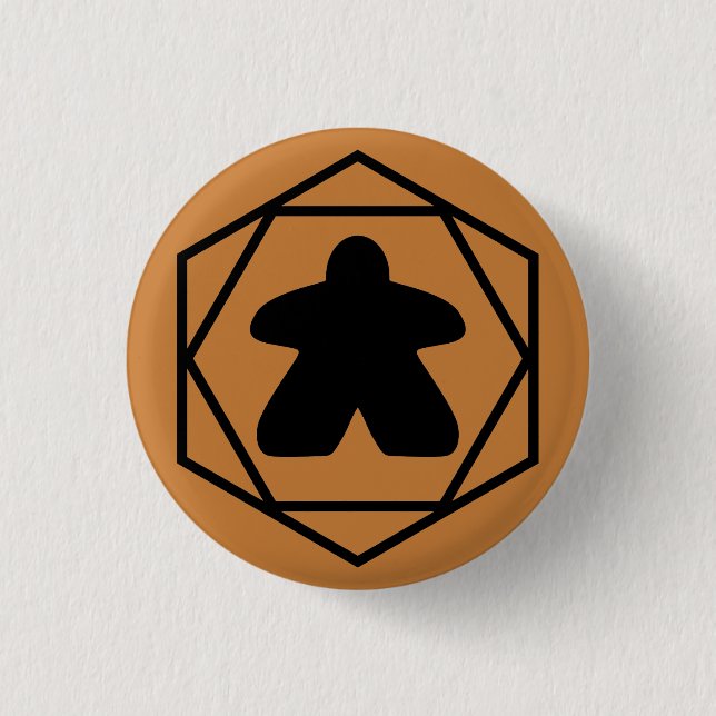 Anytime Meeple Black Art Button (Vorderseite)