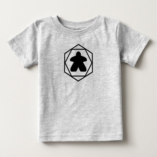 Anytime Meeple Black Art Kleinkind Shirt (Vorderseite)