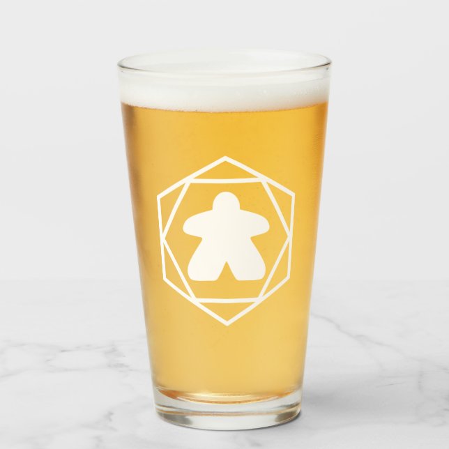 Anytime Meeple White Art Tumbler (Vorne (Gefüllt))