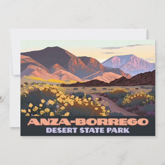 Anza Borrego Wüste Staat Park California Blume Einladung (Vorderseite)