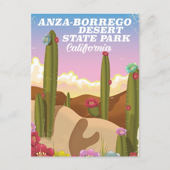 Anza-Borrego Wüste Staat Park Reiseplakat Postkarte (Vorderseite)