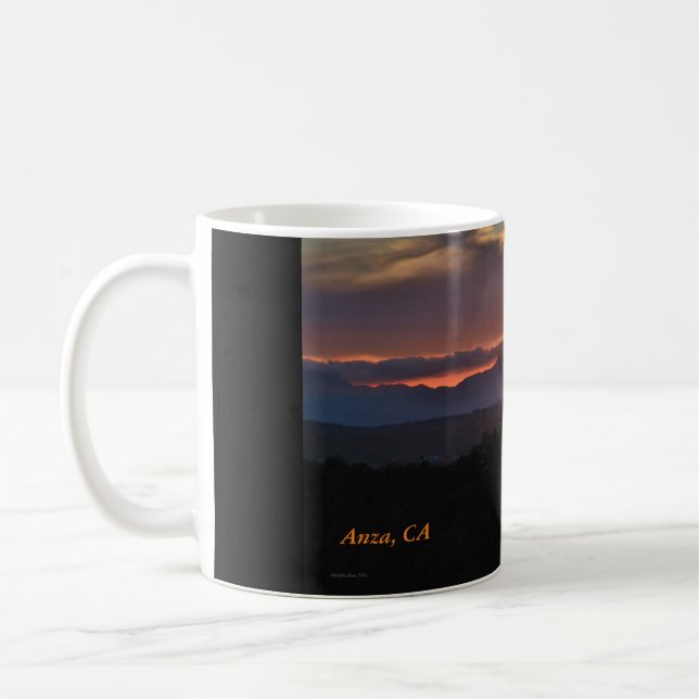 Anza, CA Sunset Coffee Tasse (Links)