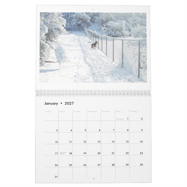 Anza, Kalifornien Zwölfmonatskalender Kalender (Jan 2027)