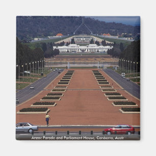 Anzac Parade-und Parlaments-Haus, Canberra, Austr Magnet