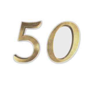 Anzahl 50 Imitate Gold 50 Jahre Aufkleber
