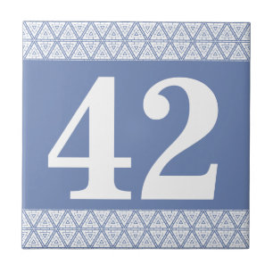 Anzahl Breite geometrischer Rahmen blau und weiß Fliese