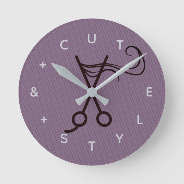 Anzahl der Buchstaben für den Haarschnitt Runde Wanduhr (Vorderseite)