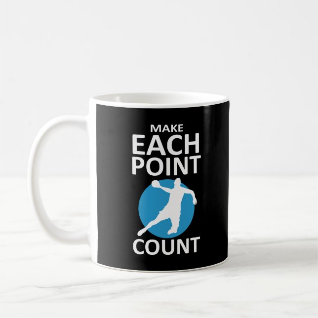 Anzahl der Punkte - Handball Kaffeetasse (Links)