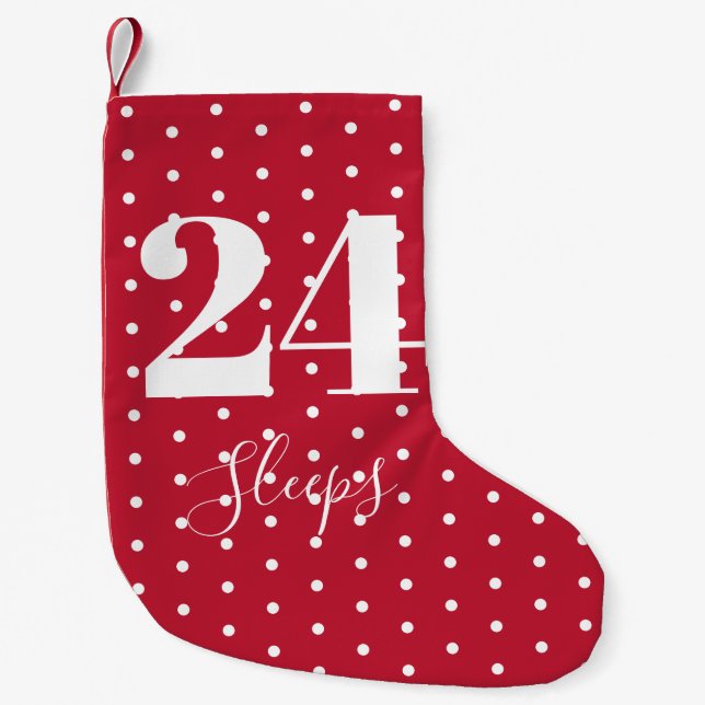 Anzahl der Schlafplätze bis Weihnachtskalender Rot Kleiner Weihnachtsstrumpf (Vorderseite)