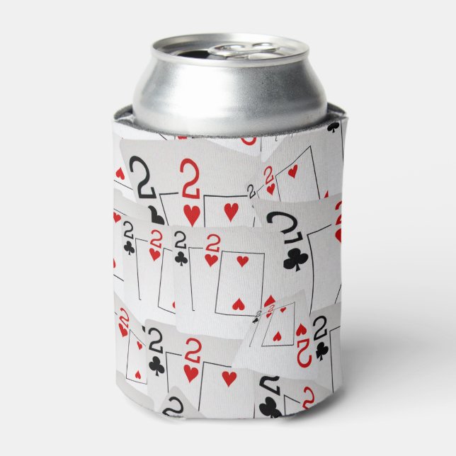 Anzahl der zwei Pokerkarten, Dosenkühler (Kanne Vorderseite)