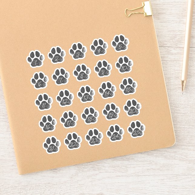 Anzahl Dog Pad Print Planner Sticker (Notizbuch)