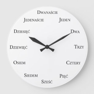 Anzahl in polnischer Sprache Große Wanduhr