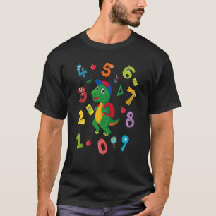 Anzahl Math Day Numbers Day Costume Kids Dinosau T-Shirt