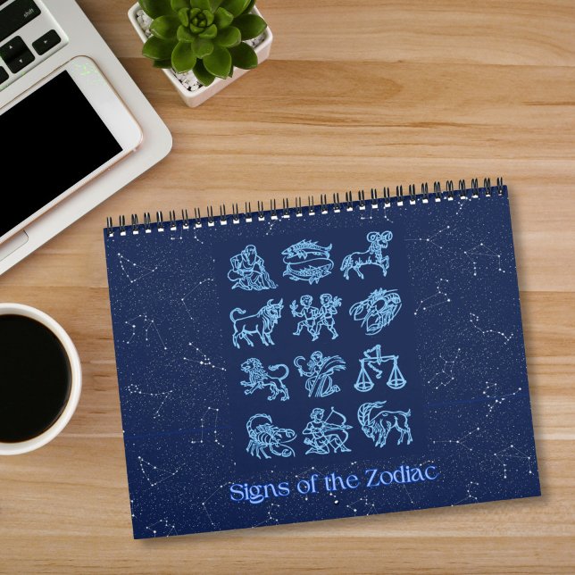 Anzeichen des Zodiac auf Midnight Blue Kalender (Von Creator hochgeladen)