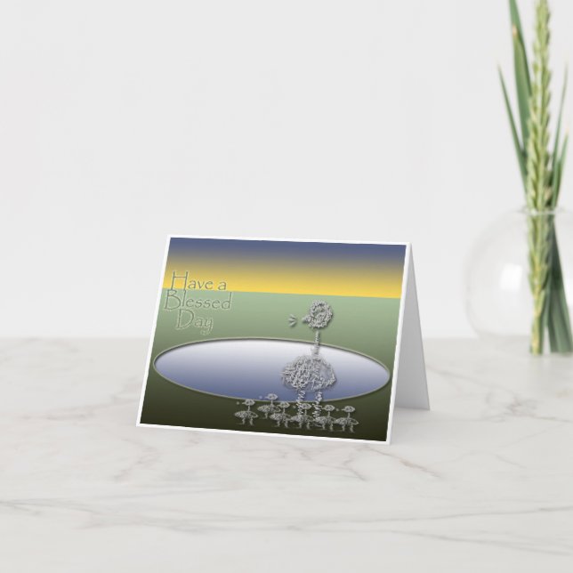 Anzeige der Holzbox Dankeskarte (Vorderseite)