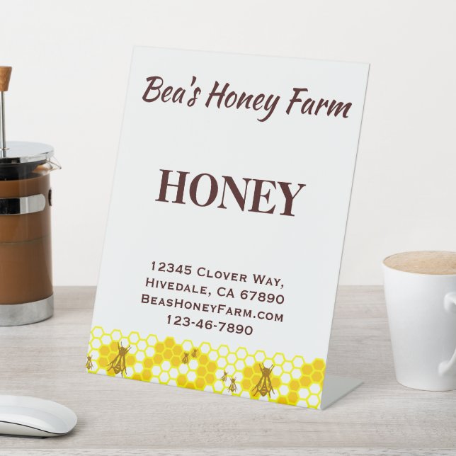 Anzeige der Honigfarm Custom Bees Sockelschild (In SItu)