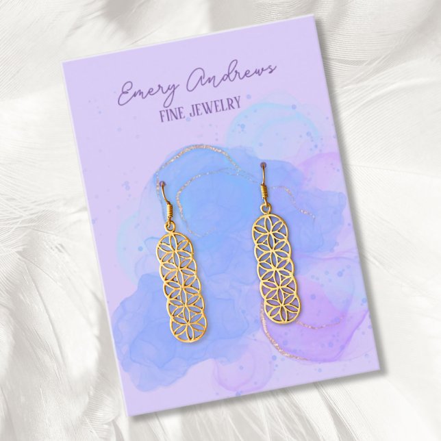 Anzeige der lila Designer-Schmuckhalterung Visitenkarte (Von Creator hochgeladen)