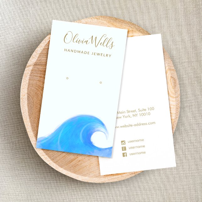 Anzeige der Wasserfarbenwellen im Ozean Visitenkarte (Von Creator hochgeladen)