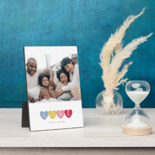 Anzeige des Fotos für die Liebe mit benutzerdefini Fotoplatte