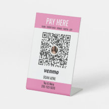 Anzeige des QR-Code-Pay-Pal-Schilds für Fahrzeuge 