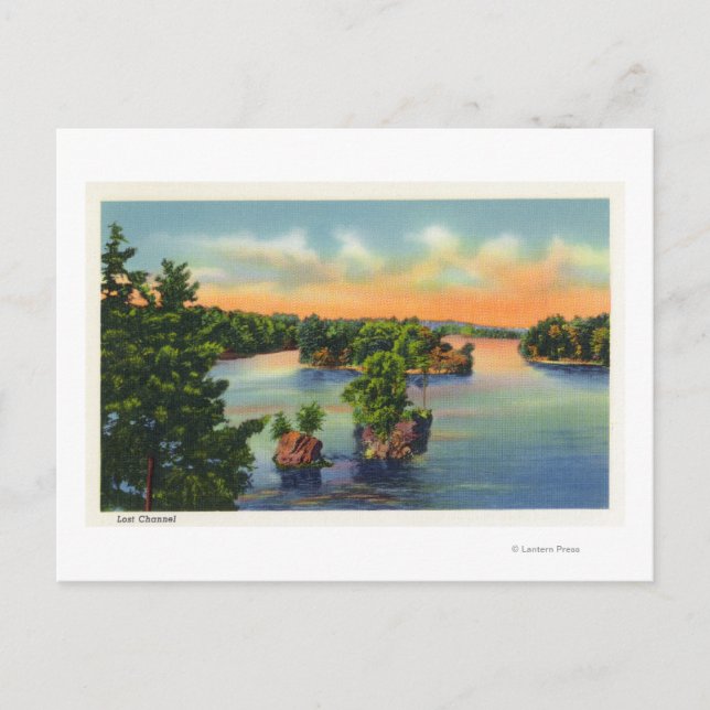 Anzeige des verlorenen Kanals Postkarte (Vorderseite)