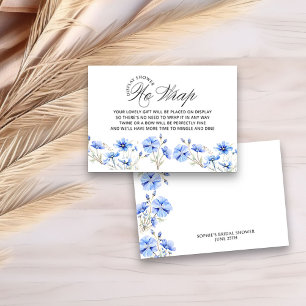 Anzeige Dusche Something Blue Floral Brautdusche Begleitkarte