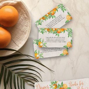 Anzeige Duschparty Geschenkanhänger Zitrone Orange Begleitkarte