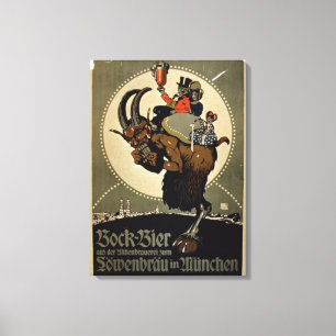 Anzeige für 'Bock-Bier von Lowenbrau Brauer Leinwanddruck