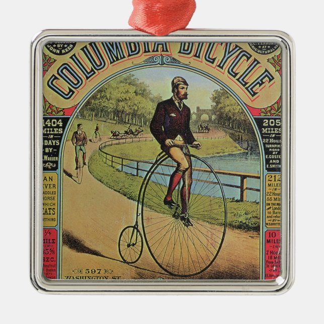 Anzeige für das Kolumbien-Fahrrad Silbernes Ornament (Vorne)
