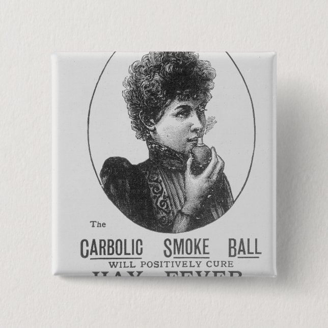 Anzeige für den Karbolrauch-Ball Button (Vorderseite)