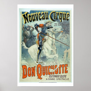 Anzeige für "Don Quichote, neuer Zirkus", Pferd Poster