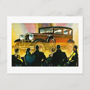 Anzeige für Luxus-Oldtimer Postkarte