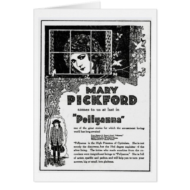 Anzeige-Karte Mary Pickfords Pollyanna (Vorne)