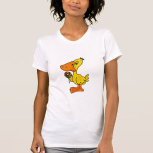 ANZEIGE lustige Ente mit einem Lutscher-T - Shirt