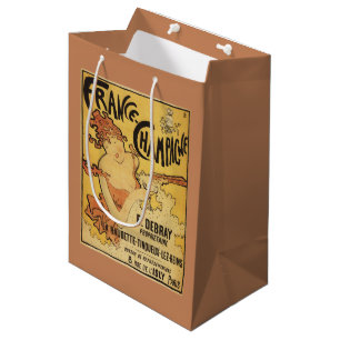 Anzeige-Plakat E. Deb Ray Champagne Mittlere Geschenktüte