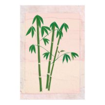Anzeigen aus dem Fenster Bamboo Pflanze Poster