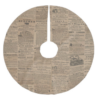 Anzeigen der Vergangenheit, NY 1856 Polyester Weihnachtsbaumdecke